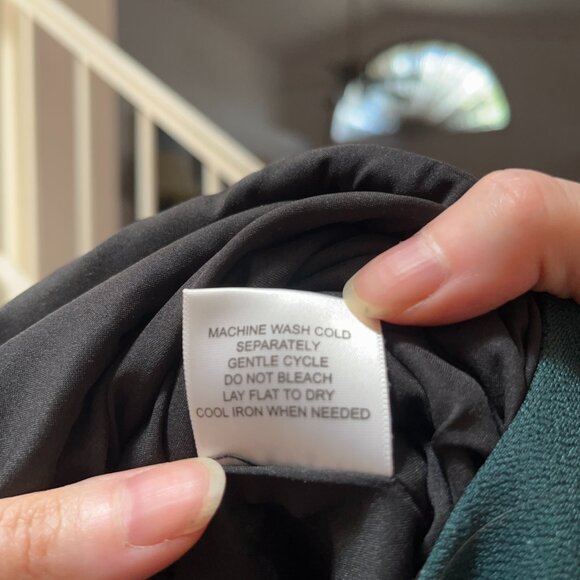 ModCloth Dark Green Midi Dress | Keyhole Neckline & Bow Tie | Size S - Picture 8 of 8